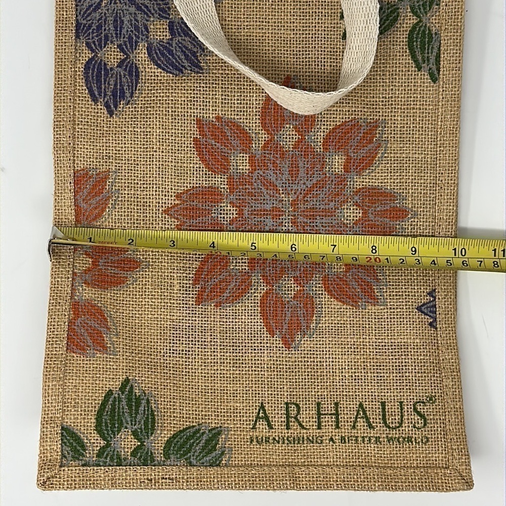 Arhaus Jute Floral Tote Bag - Picture 6 of 8